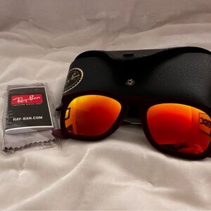 Ray-Ban Sunglasses - Red Velvet Frame, Mirror lenses